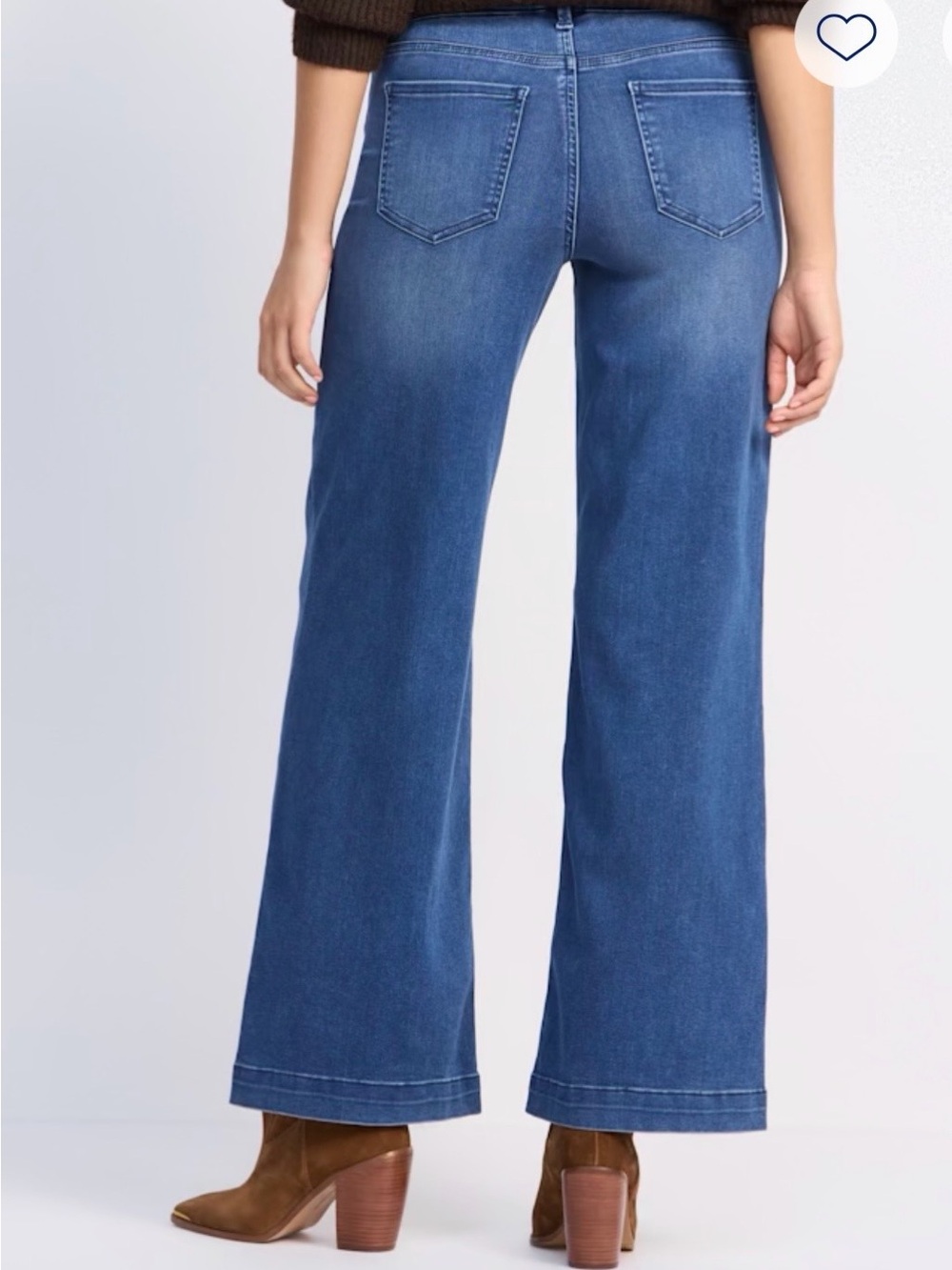 Cosmic Blue Love Petite Classic Light Blue Women’s Wide Leg Pull On Jeans - Picture 10 of 11